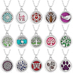 Collar aromaterapia medallón abierto esponja aromática

