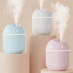 Nuestras tres variantes del humidificador expuestas 